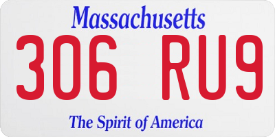 MA license plate 306RU9