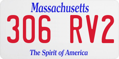 MA license plate 306RV2
