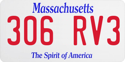 MA license plate 306RV3
