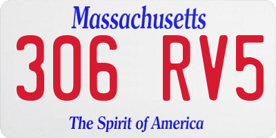 MA license plate 306RV5
