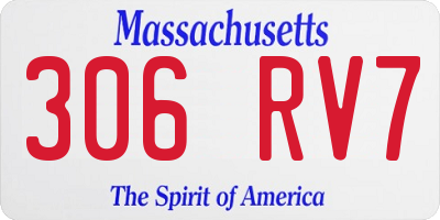 MA license plate 306RV7