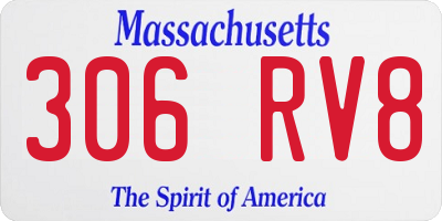 MA license plate 306RV8