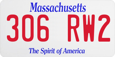 MA license plate 306RW2