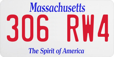 MA license plate 306RW4