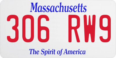 MA license plate 306RW9
