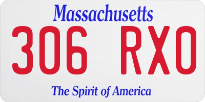 MA license plate 306RX0