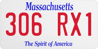 MA license plate 306RX1