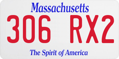MA license plate 306RX2