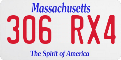 MA license plate 306RX4