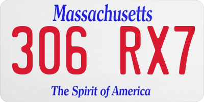 MA license plate 306RX7