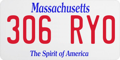MA license plate 306RY0