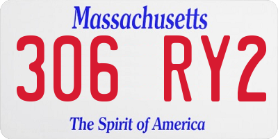 MA license plate 306RY2
