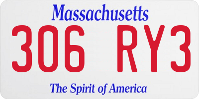 MA license plate 306RY3