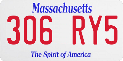 MA license plate 306RY5