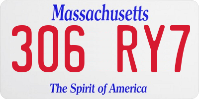 MA license plate 306RY7
