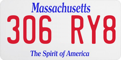 MA license plate 306RY8