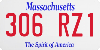 MA license plate 306RZ1