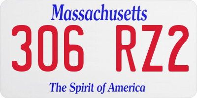 MA license plate 306RZ2
