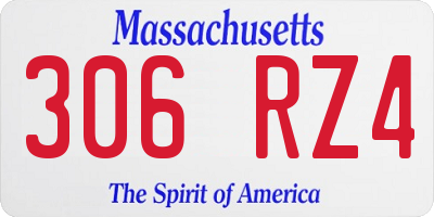 MA license plate 306RZ4