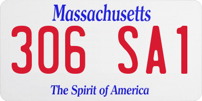 MA license plate 306SA1
