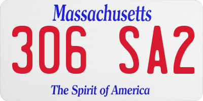 MA license plate 306SA2
