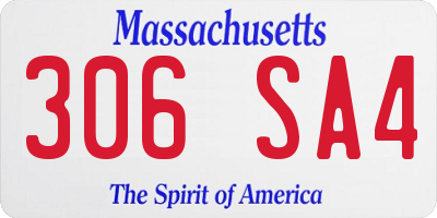 MA license plate 306SA4