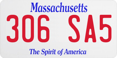 MA license plate 306SA5