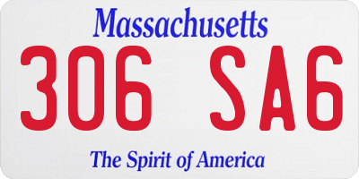 MA license plate 306SA6