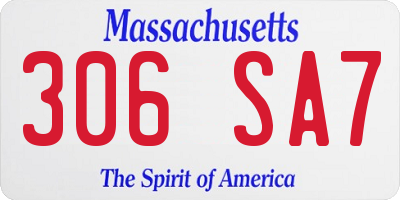 MA license plate 306SA7