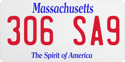 MA license plate 306SA9
