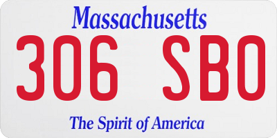 MA license plate 306SB0