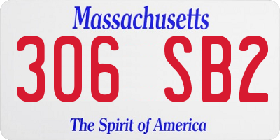 MA license plate 306SB2