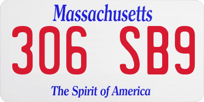 MA license plate 306SB9