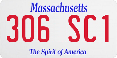 MA license plate 306SC1