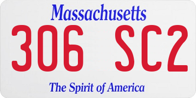 MA license plate 306SC2
