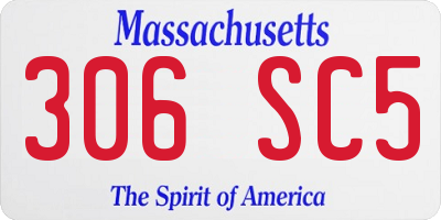MA license plate 306SC5