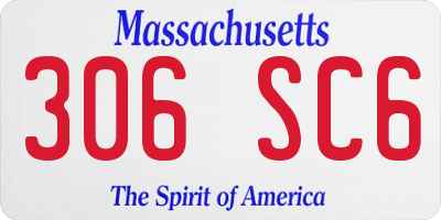 MA license plate 306SC6