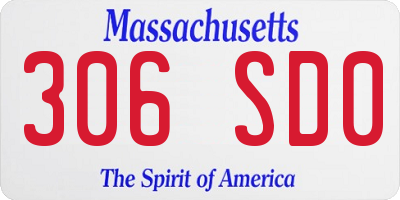 MA license plate 306SD0