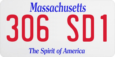 MA license plate 306SD1
