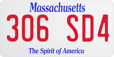 MA license plate 306SD4