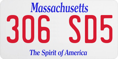 MA license plate 306SD5