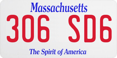 MA license plate 306SD6