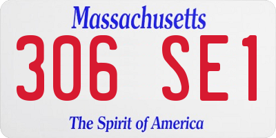 MA license plate 306SE1