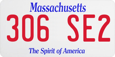 MA license plate 306SE2