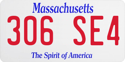 MA license plate 306SE4