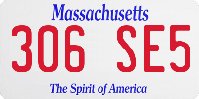 MA license plate 306SE5