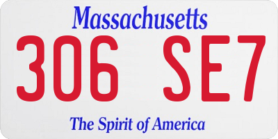 MA license plate 306SE7