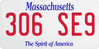 MA license plate 306SE9