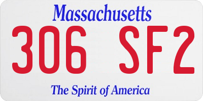 MA license plate 306SF2