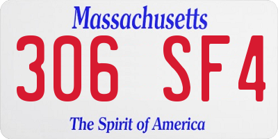 MA license plate 306SF4